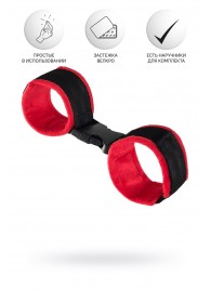 Красно-черные велюровые оковы Anonymo - ToyFa - купить с доставкой в Новочеркасске