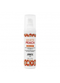 Разогревающее массажное масло Gourmet White Peach Organic с органическими ингредиентами - 50 мл. - Exsens - купить с доставкой в Новочеркасске
