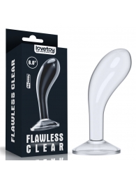 Прозрачный стимулятор простаты Flawless Clear Prostate Plug - 15 см. - Lovetoy - в Новочеркасске купить с доставкой