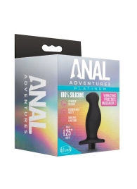 Черный анальный вибромассажёр Silicone Vibrating Prostate Massager 02 - 10,8 см. - Blush Novelties - в Новочеркасске купить с доставкой