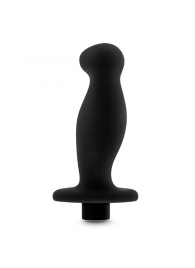 Черный анальный вибромассажёр Silicone Vibrating Prostate Massager 02 - 10,8 см. - Blush Novelties - в Новочеркасске купить с доставкой