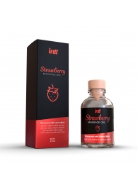 Массажный гель с ароматом клубники Strawberry - 30 мл. - INTT - купить с доставкой в Новочеркасске