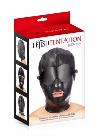 Маска-шлем с отверстием для рта и съемными шорами - Fetish Tentation - купить с доставкой в Новочеркасске