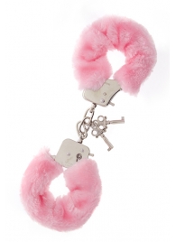 Металлические наручники с розовой меховой опушкой METAL HANDCUFF WITH PLUSH PINK - Dream Toys - купить с доставкой в Новочеркасске