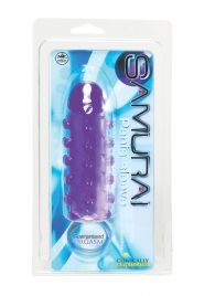 Закрытая фиолетовая насадка с пупырышками SAMURAI PENIS SLEEVE PURPLE - 14,5 см. - NMC - в Новочеркасске купить с доставкой