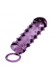 Закрытая фиолетовая насадка с пупырышками SAMURAI PENIS SLEEVE PURPLE - 14,5 см. - NMC - в Новочеркасске купить с доставкой