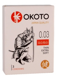 Тонкие презервативы OKOTO Thin Extra Soft - 3 шт. - Sitabella - купить с доставкой в Новочеркасске