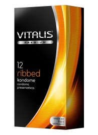 Ребристые презервативы VITALIS PREMIUM ribbed - 12 шт. - Vitalis - купить с доставкой в Новочеркасске