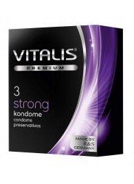 Презервативы с утолщенной стенкой VITALIS PREMIUM strong - 3 шт. - Vitalis - купить с доставкой в Новочеркасске