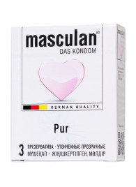 Супертонкие презервативы Masculan Pur - 3 шт. - Masculan - купить с доставкой в Новочеркасске