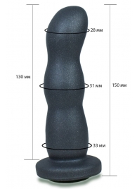 Черная анальная рельефная насадка-фаллоимитатор - 15 см. - LOVETOY (А-Полимер) - купить с доставкой в Новочеркасске