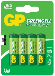 Батарейки солевые GP GreenCell AAA/R03G - 4 шт. - Элементы питания - купить с доставкой в Новочеркасске