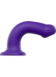 Фиолетовый фаллоимитатор-насадка Strap-On-Me Dildo Dual Density size L - 19 см. - Strap-on-me - купить с доставкой в Новочеркасске