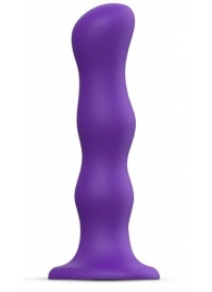 Фиолетовая насадка Strap-On-Me Dildo Geisha Balls size M - Strap-on-me - купить с доставкой в Новочеркасске