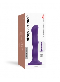 Фиолетовая насадка Strap-On-Me Dildo Geisha Balls size XL - Strap-on-me - купить с доставкой в Новочеркасске