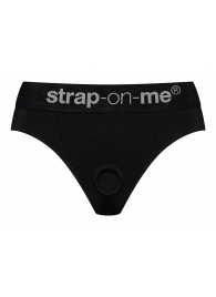 Черные трусики для насадок Heroine Lingerie Harness - size L - Strap-on-me - купить с доставкой в Новочеркасске