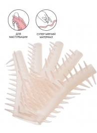 Телесная перчатка-мастубратор для чувственного массажа - Штучки-дрючки - в Новочеркасске купить с доставкой