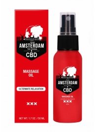 Стимулирующее массажное масло CBD from Amsterdam Massage Oil - 50 мл. - Shots Media BV - купить с доставкой в Новочеркасске