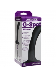 Черная изогнутая насадка Vac-U-Lock G-Spot - 16,5 см. - Doc Johnson - купить с доставкой в Новочеркасске