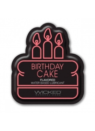 Лубрикант на водной основе со вкусом торта с кремом Wicked Aqua Birthday cake - 3 мл. - Wicked - купить с доставкой в Новочеркасске