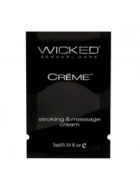 Крем для массажа и мастурбации Wicked Stroking and Massage Creme - 3 мл. - Wicked - купить с доставкой в Новочеркасске