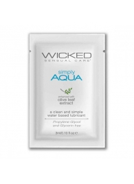 Легкий лубрикант на водной основе Wicked Simply AQUA - 3 мл. - Wicked - купить с доставкой в Новочеркасске