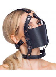 Черный намордник с кляпом-шаром Head Harness With A Gag - Orion - купить с доставкой в Новочеркасске