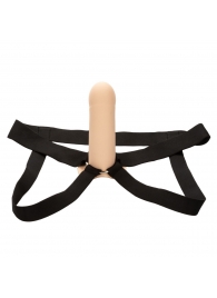 Телесный фаллопротез из силикона Extension with Harness - 15,75 см. - California Exotic Novelties - купить с доставкой в Новочеркасске