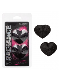 Черные пэстисы в форме сердечек Heart Pasties - California Exotic Novelties - купить с доставкой в Новочеркасске