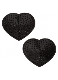 Черные пэстисы в форме сердечек Heart Pasties - California Exotic Novelties - купить с доставкой в Новочеркасске