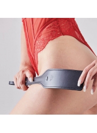 Черная кожаная шлепалка SitaBlack - 30 см. - Sitabella - купить с доставкой в Новочеркасске