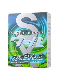 Презервативы Sagami Xtreme Mint с ароматом мяты - 3 шт. - Sagami - купить с доставкой в Новочеркасске