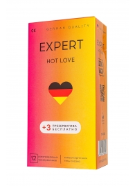 Презервативы EXPERT Hot Love с разогревающим эффектом - 12 шт.(+3 в подарок) - Expert - купить с доставкой в Новочеркасске