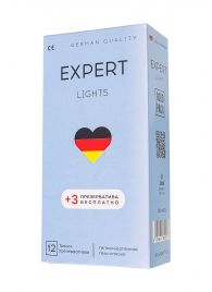 Ультратонкие презервативы EXPERT Lights - 12 шт.(+3 в подарок) - Expert - купить с доставкой в Новочеркасске