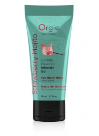 Съедобный интимный гель Orgie Lube Tube Cocktail Strawberry Mojito - 50 мл. - ORGIE - купить с доставкой в Новочеркасске