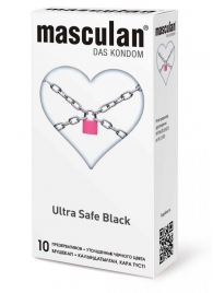 Ультрапрочные презервативы Masculan Ultra Safe Black - 10 шт. - Masculan - купить с доставкой в Новочеркасске