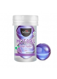 Лубрикант на масляной основе Hot Ball Beija Muito с ароматом винограда (2 шарика по 3 гр.) - HotFlowers - купить с доставкой в Новочеркасске