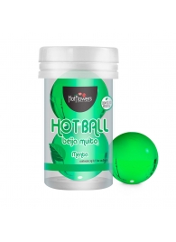 Лубрикант на масляной основе Hot Ball Beija Muito с ароматом мяты (2 шарика по 3 гр.) - HotFlowers - купить с доставкой в Новочеркасске