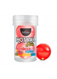 Лубрикант на масляной основе Hot Ball Plus с охлаждающе-разогревающим эффектом (2 шарика по 3 гр.) - HotFlowers - купить с доставкой в Новочеркасске