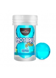 Лубрикант на масляной основе Hot Ball Plus с охлаждающим эффектом (2 шарика по 3 гр.) - HotFlowers - купить с доставкой в Новочеркасске