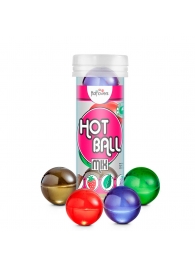 Ароматизированный лубрикант Hot Ball Mix на масляной основе (4 шарика по 3 гр.) - HotFlowers - купить с доставкой в Новочеркасске