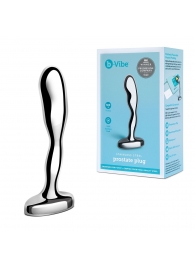 Стальной стимулятор простаты Stainless Steel Prostate Plug - 11,5 см. - b-Vibe - в Новочеркасске купить с доставкой