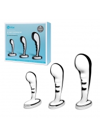 Набор из 3 стальных стимуляторов простаты Stainless Steel P-spot Training Set - b-Vibe - в Новочеркасске купить с доставкой