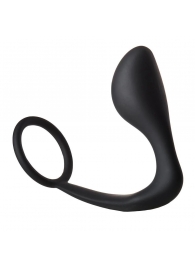 Черное эрекционное кольцо с анальной пробкой Anal Plug With Cockring - Dream Toys - в Новочеркасске купить с доставкой