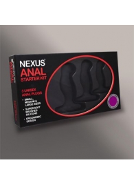 Набор из 3 массажеров простаты чёрного цвета NEXUS ANAL STARTER KIT - Nexus Range - в Новочеркасске купить с доставкой