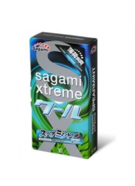 Презервативы Sagami Xtreme Mint с ароматом мяты - 10 шт. - Sagami - купить с доставкой в Новочеркасске