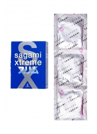 Розовые презервативы Sagami Xtreme FEEL FIT 3D - 3 шт. - Sagami - купить с доставкой в Новочеркасске