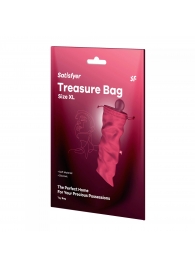 Розовый мешочек для хранения игрушек Treasure Bag XL - Satisfyer - купить с доставкой в Новочеркасске