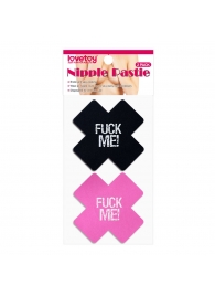 Набор из 2 пар пэстисов Cross Pattern Nipple Pasties - Lovetoy - купить с доставкой в Новочеркасске