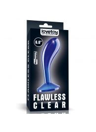 Синяя анальная втулка Flawless Clear Prostate Plug 6.0 - 15 см. - Lovetoy - в Новочеркасске купить с доставкой